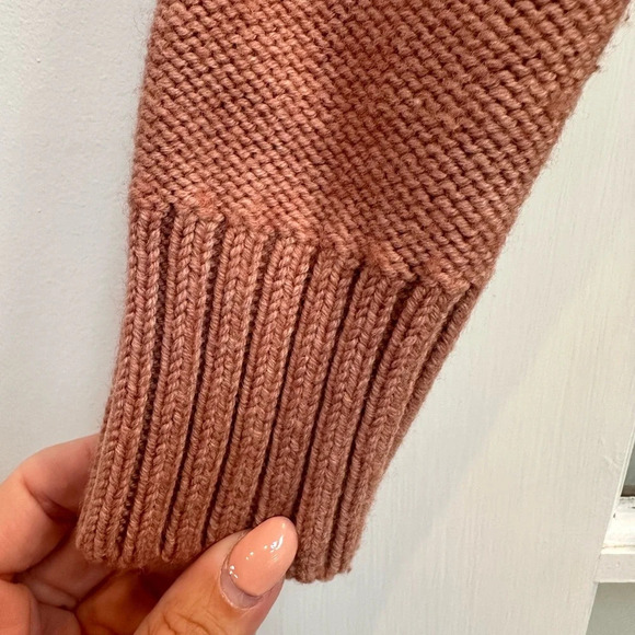 Madewell Blush Mauve Patchwork Stitchmix Pullover Sweater Merino Wool Size XXS - Picture 11 of 16